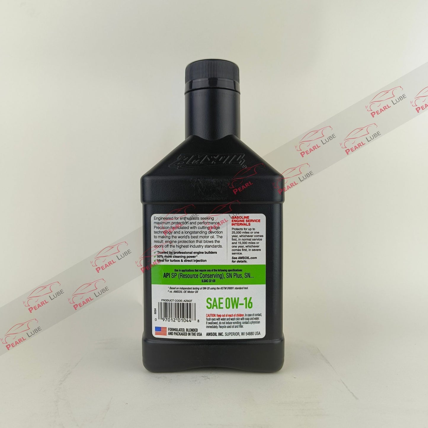 amsoil 0w16 signature series synthetic 946-millilitre engine oil back side