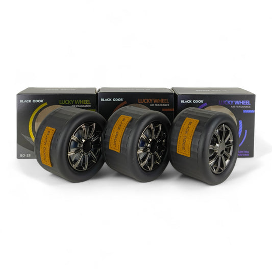 blackodor luckywheel gel vehicle air freshener - pack of 3