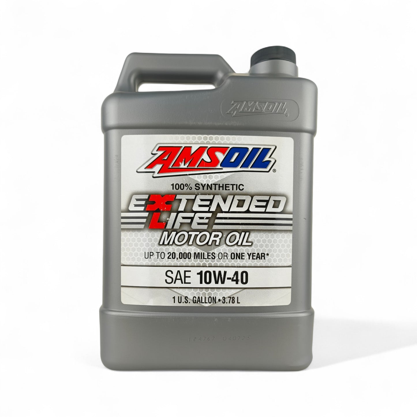 amsoil 10w-40 extended life engine oil 3.78-litre front side
