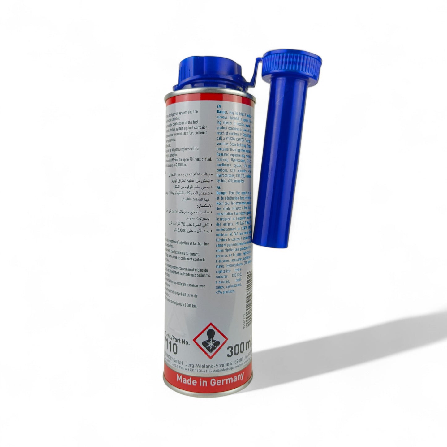 Liqui Moly catalytic system clean additive bottle 300-millilitre back side