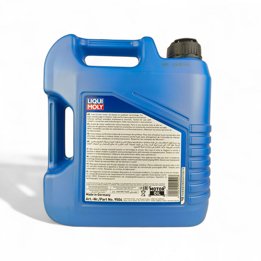 liquimoly 10w40 super leichtlauf 4-litre engine oil back side