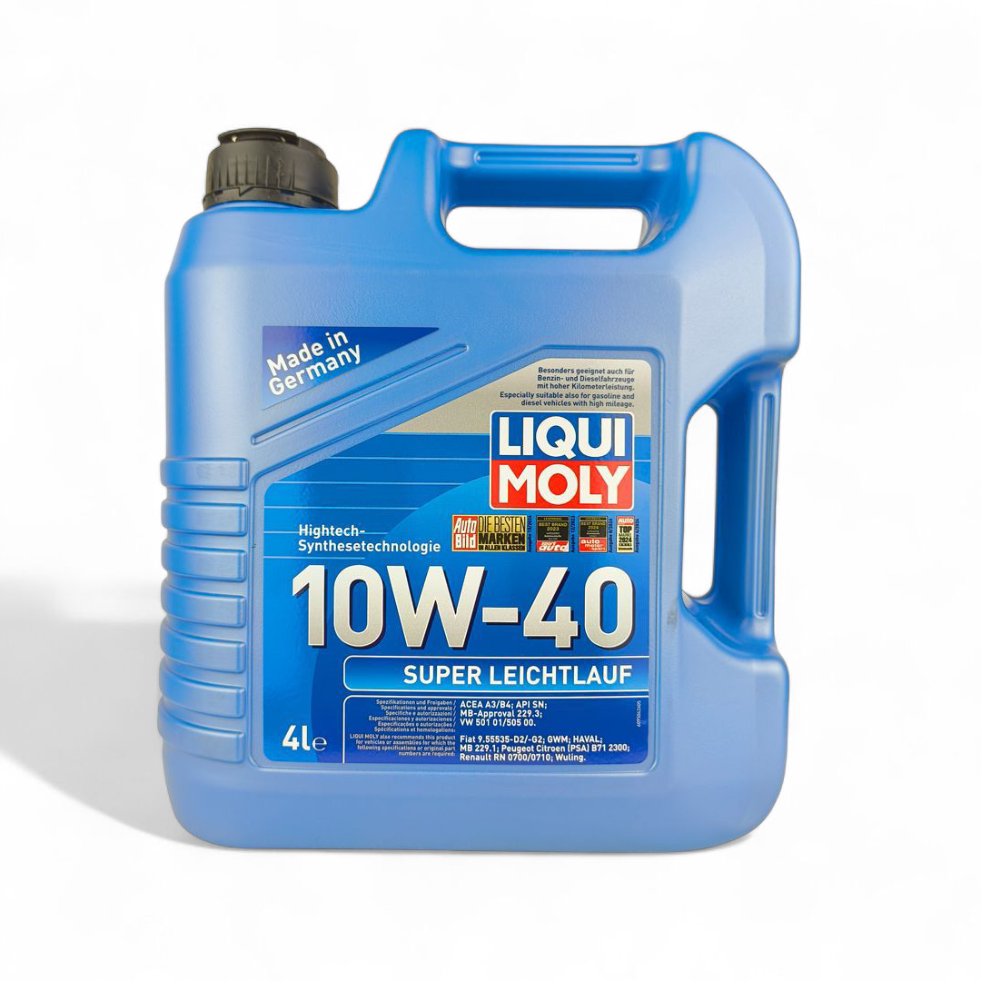 liquimoly 10w40 super leichtlauf 4-litre engine oil front side