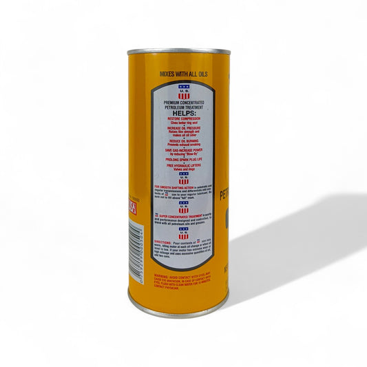u.s premium concentrated petroleum treatment liquid can 444-millilitre back side