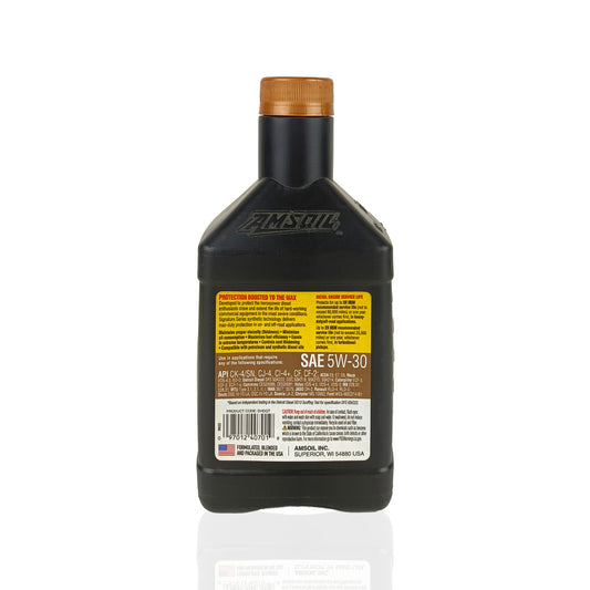 amsoil diesel 5w30 max-duty protection 946-millilitre engine oil back side
