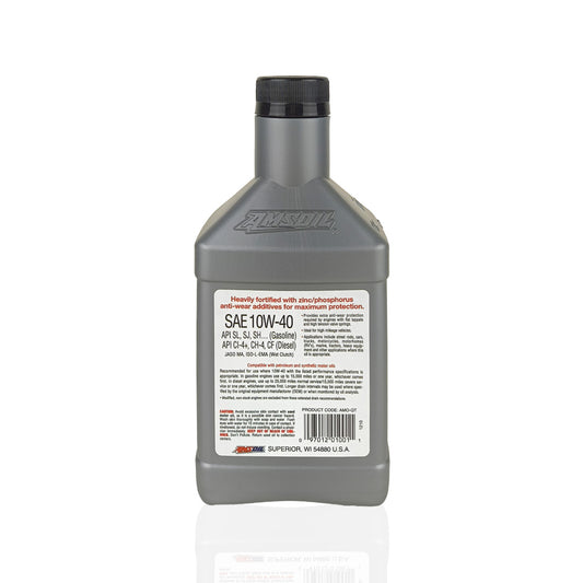 amsoil 10w40 premium protection 946-miililitre engine oil back side
