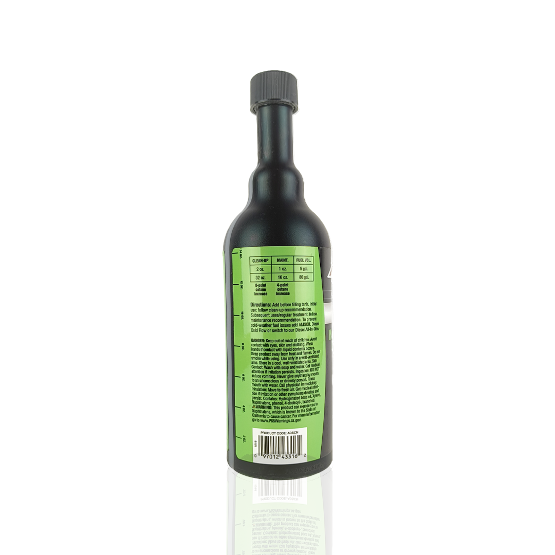 amsoil injector clean + cetane boost for diesel 473-millilitre back side