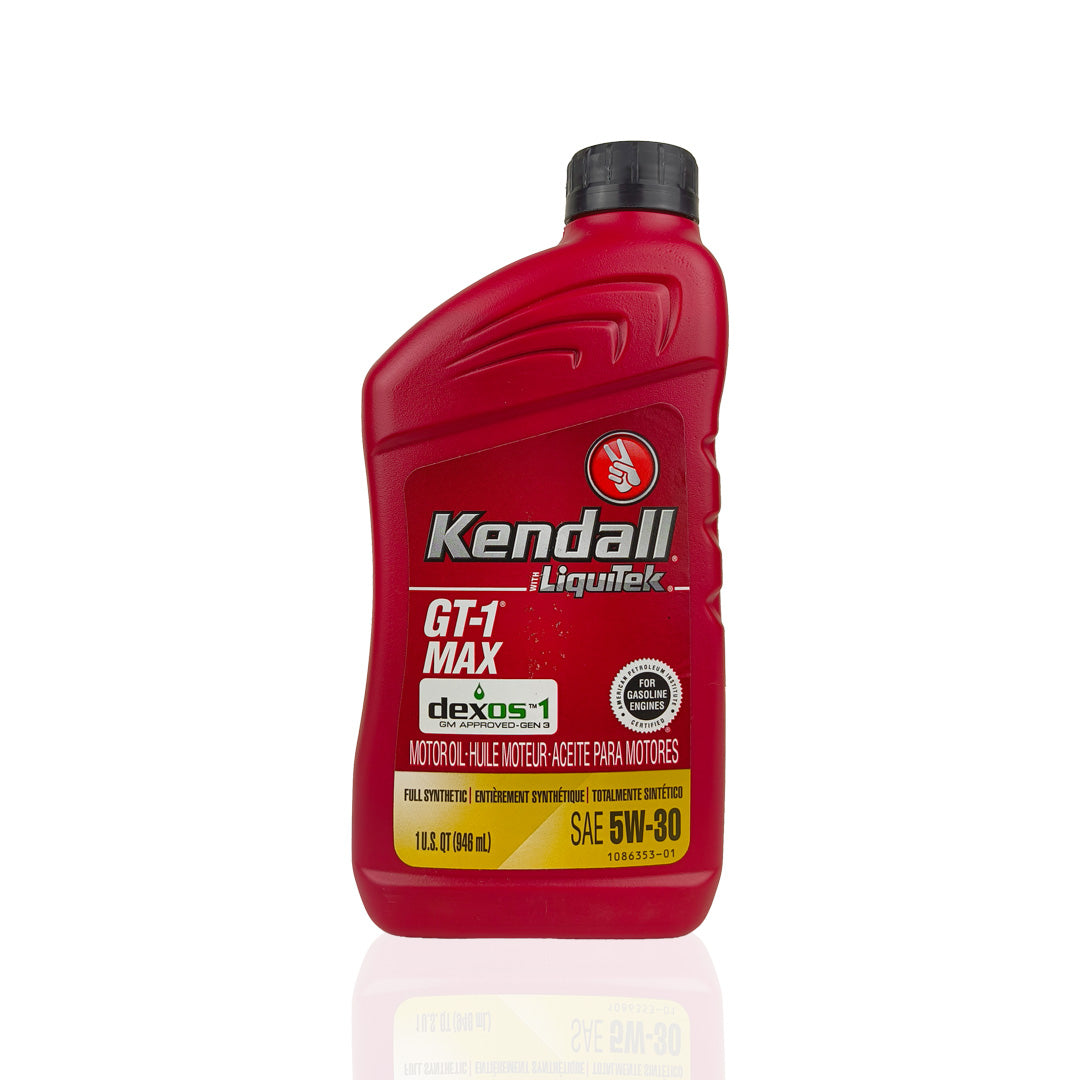 kendall gt-1 max 5w30 1-litre engine oil front side