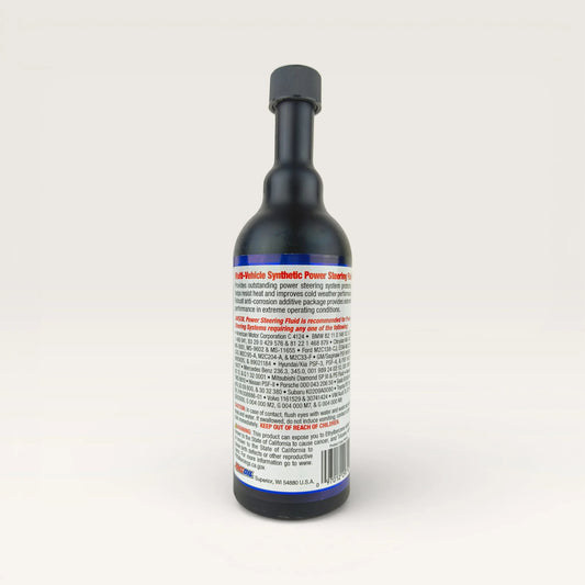 AMSOIL Multi-Vehicle Synthetic Power Steering Fluid 473-millilitre back side
