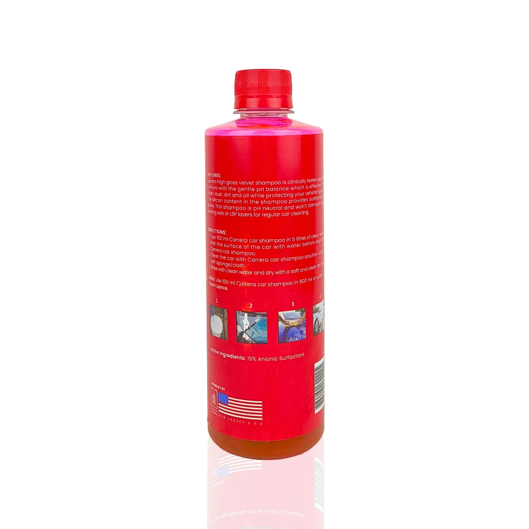 carrera velvet shampoo 500-millilitre back side