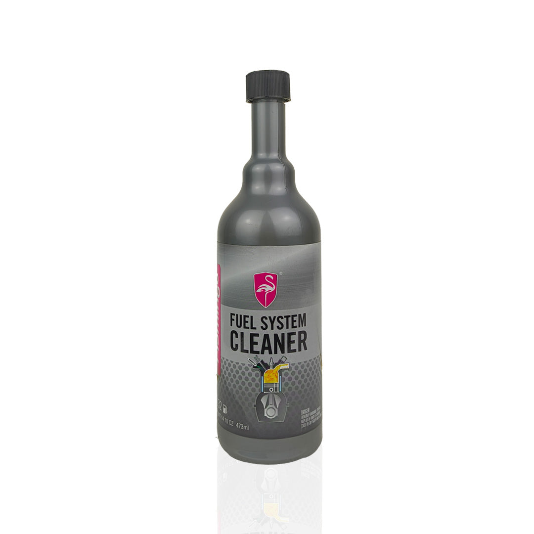 flamingo fuel system cleaner additive liquid bottle 473-millilitre front side