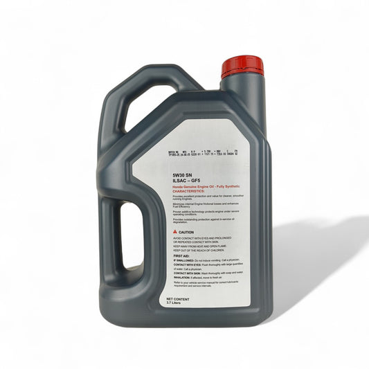 honda 5w30 sn 3.7-litre engine oil back side