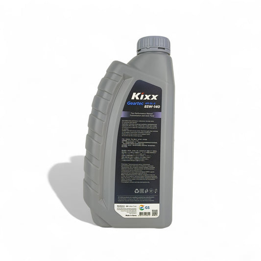 kixx geartec 85w140 1-litre transmission fluid back side
