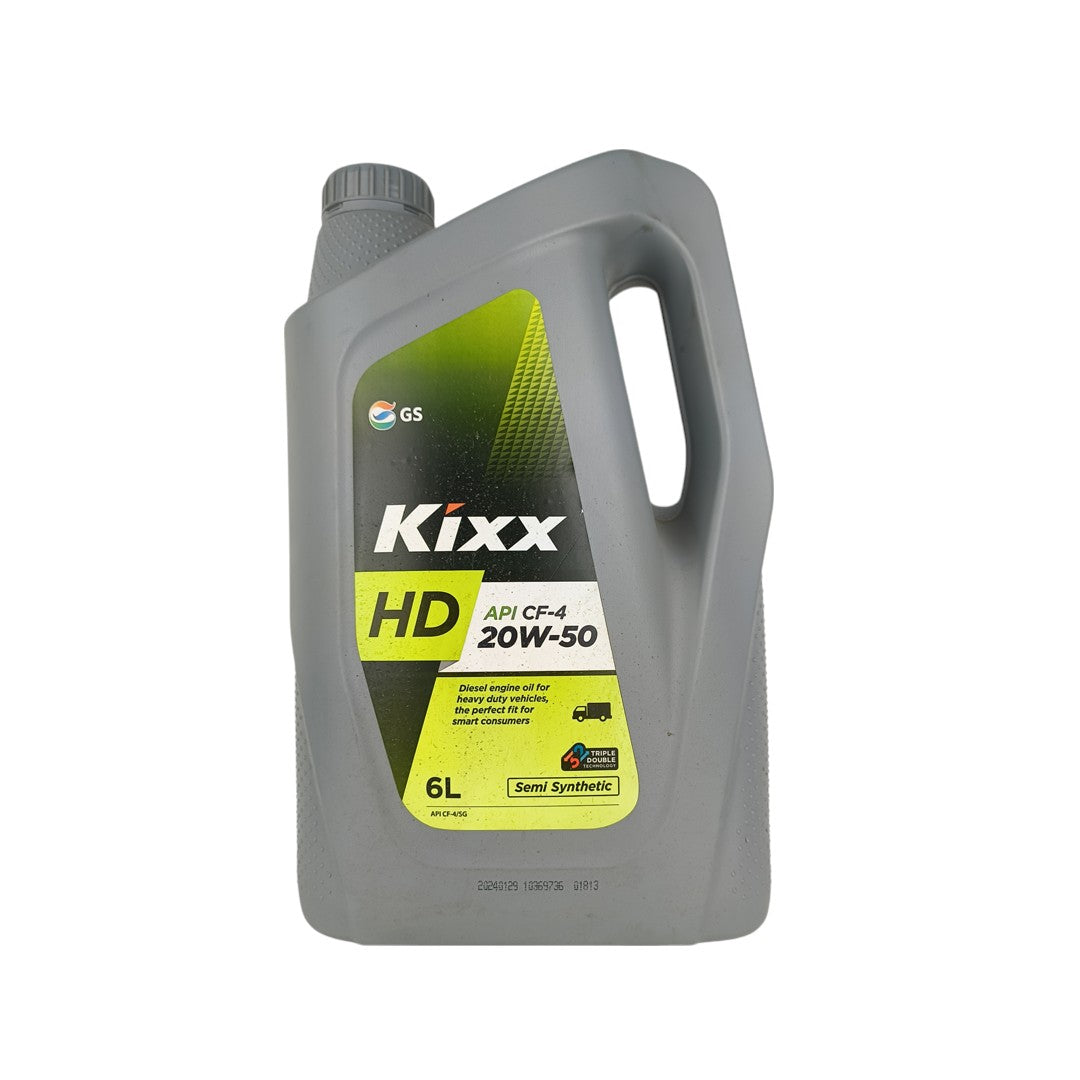 kixx hd 20w50 api cf-4 6-litre engine oil front side