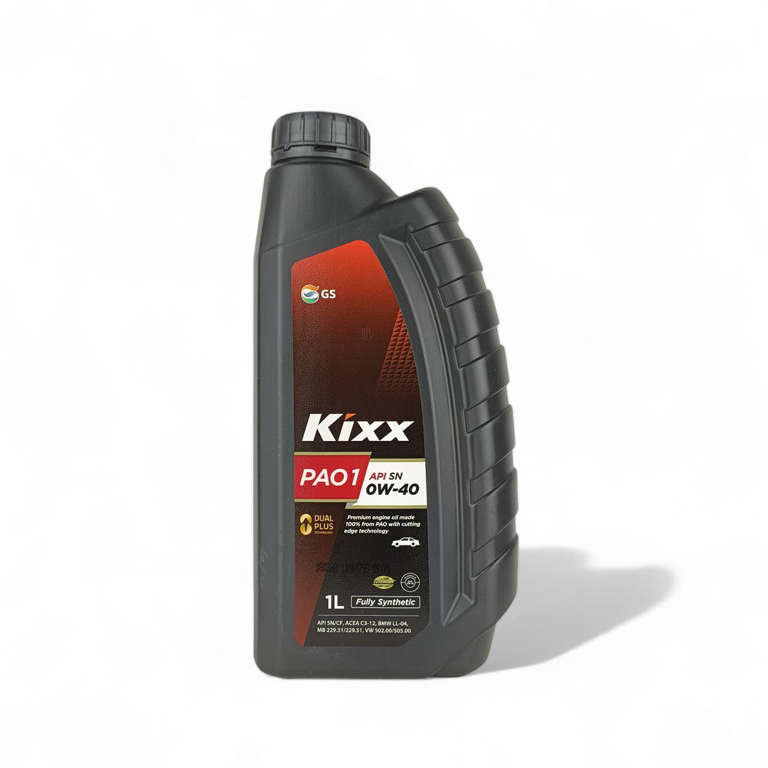 kixx pao1 10w40 api sn 1-litre engine oil front side