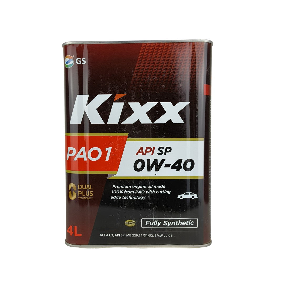 kixx pao1 10w40 api sp 4-litre engine oil front side