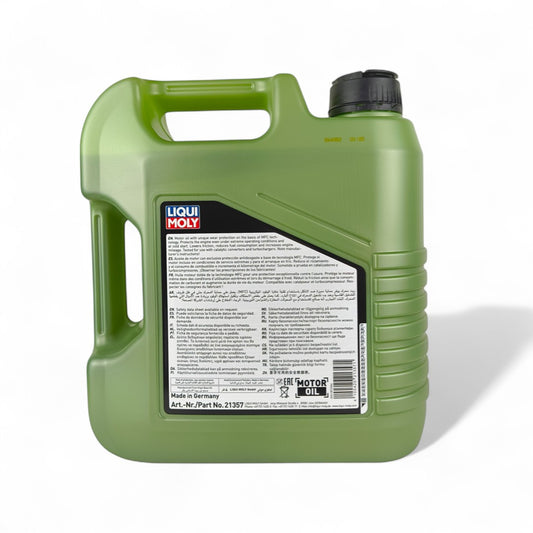 liquimoly 0w20 molygen 4-litre engine oil back side