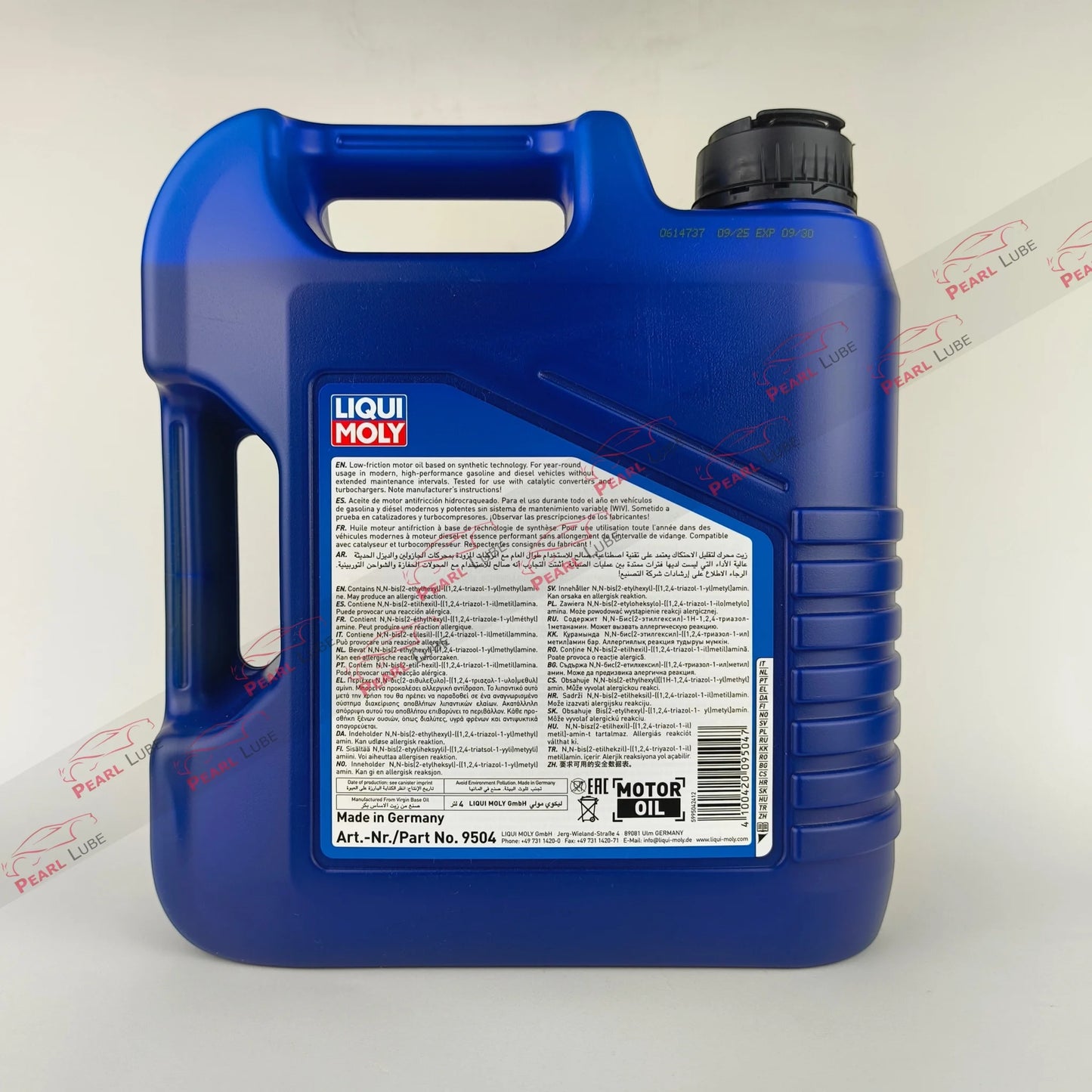 liquimoly 10w40 super leichtlauf 4-litre engine oil back side