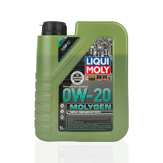 liquimoly 0w20 molygen new generation 1-litre engine oil back side