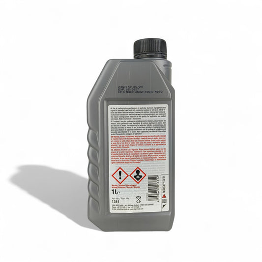 liquimoly kfs 12+ antifreeze red & blue coolant liquid bottle 1-litre back side