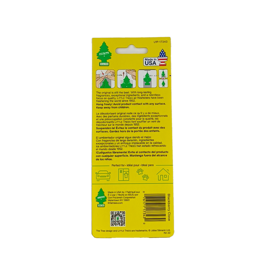 littletrees new car scent card air freshener back side