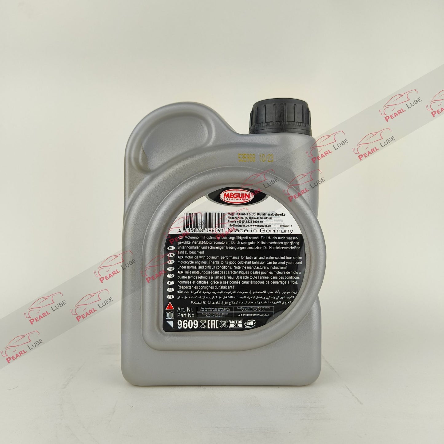 MEGUIN 10W-40 (10w40) 4t Synthetic Racing Motorcycle Engine Oil - 1L back side