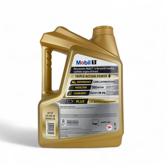 mobil 1 0w20 4-litre engine oil back side