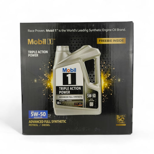 mobil 1 5w50 4-litre engine oil + carrera vehicle cleaner 500-millilitre bundle box