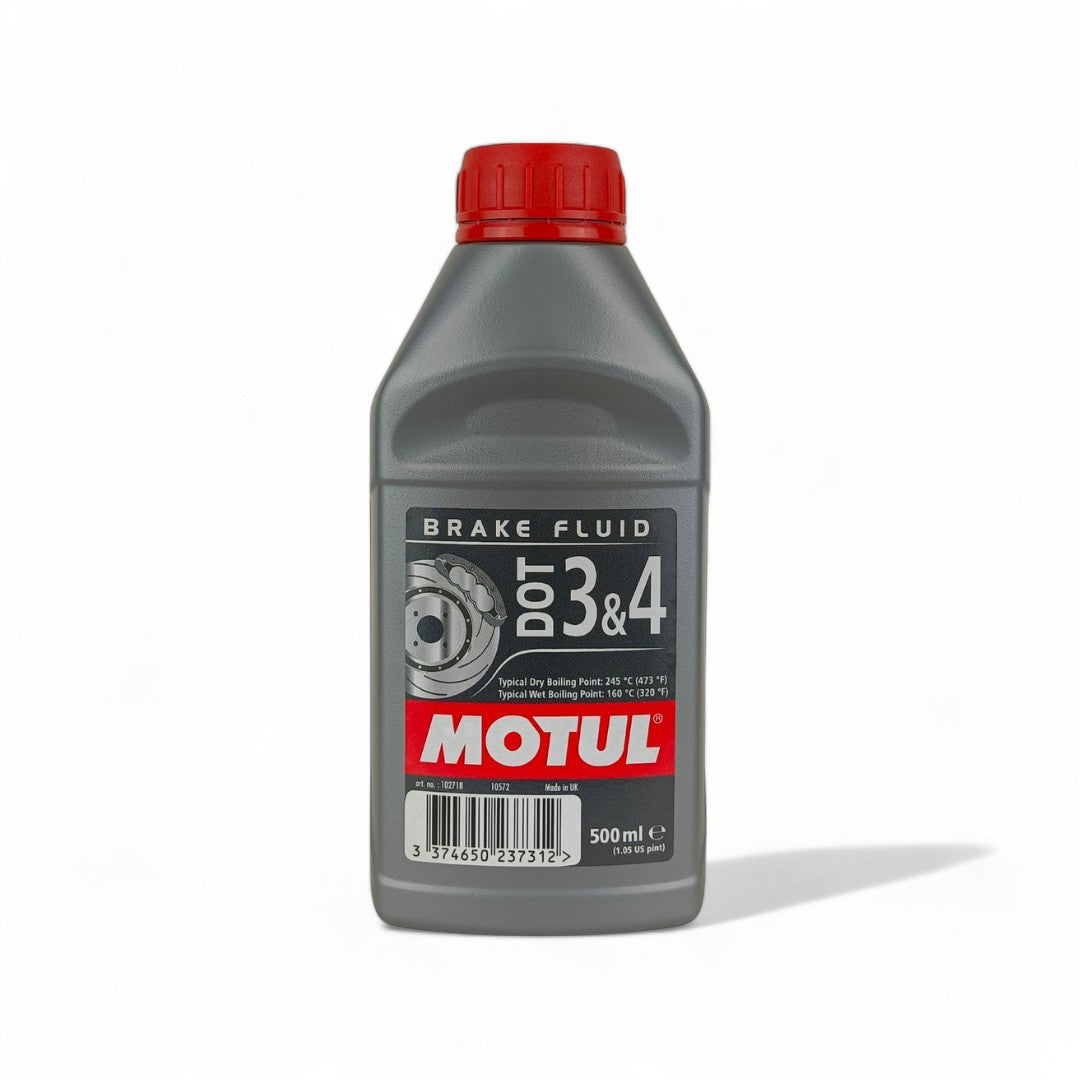 motul dot 3 and dot 4 brake fluid 500-millilitre front side