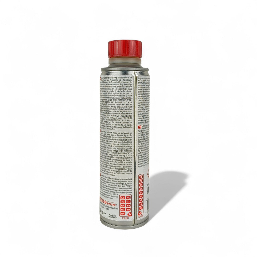 motul dpf clean additive liquid can 300-millilitre back side