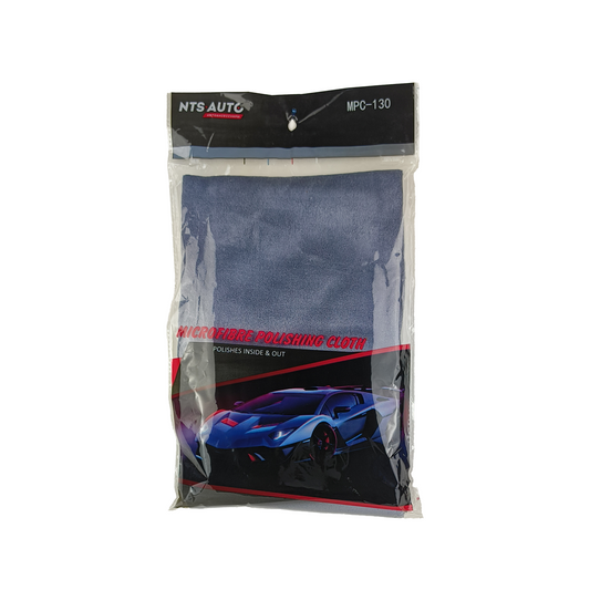 grey microfiber cleaning cloth packaging front side - 50cmx70cm