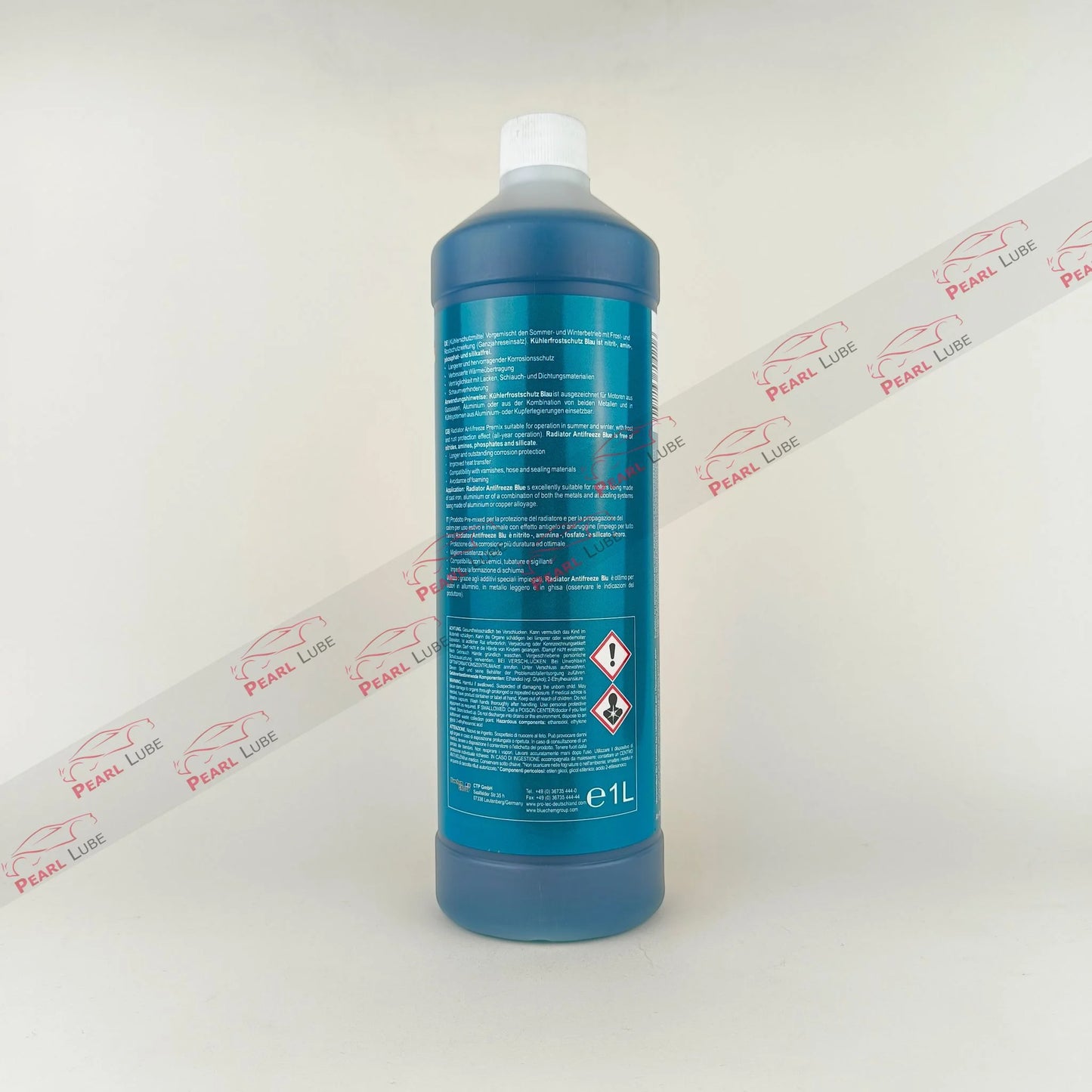 PROTEC Radiator Antifreeze Coolant Blue 50/50 Premix 1 Liter back side