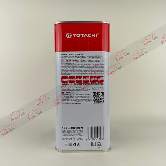 totachi 20w-50 API SL fine gasoline engine oil 4l back side