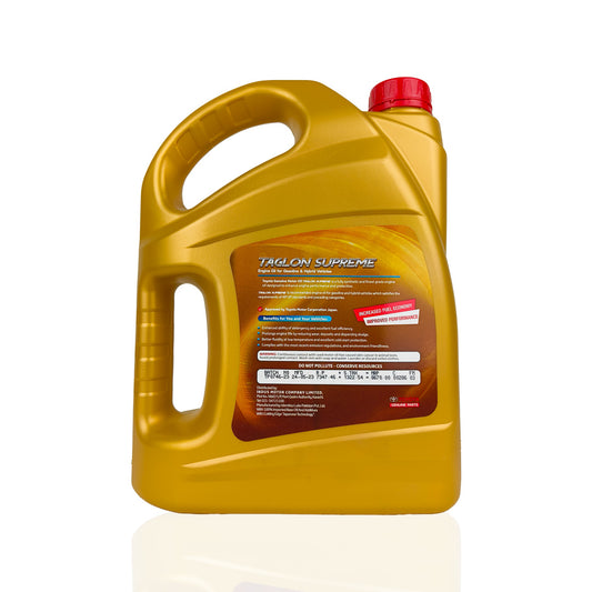 toyota 0w20 taglon supreme 4.2-litre engine oil back side