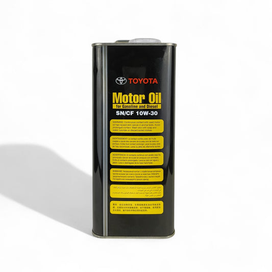 toyota sn/cf 10w30 4-litre engine oil back side