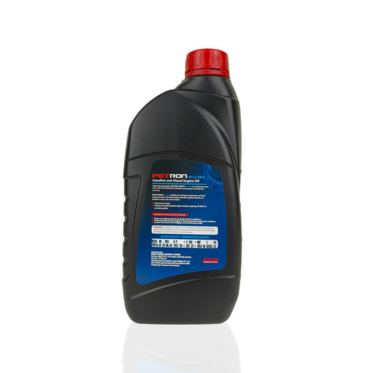 toyota 10w30 petron plus 1-litre engine oil back side