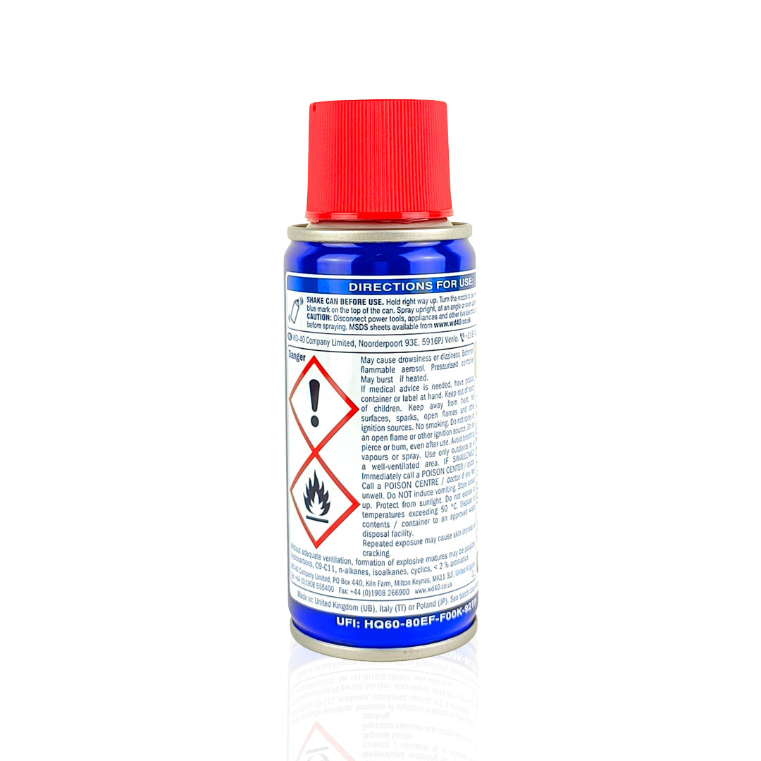 wd40 multi-use lubricant 100-millilitre back side