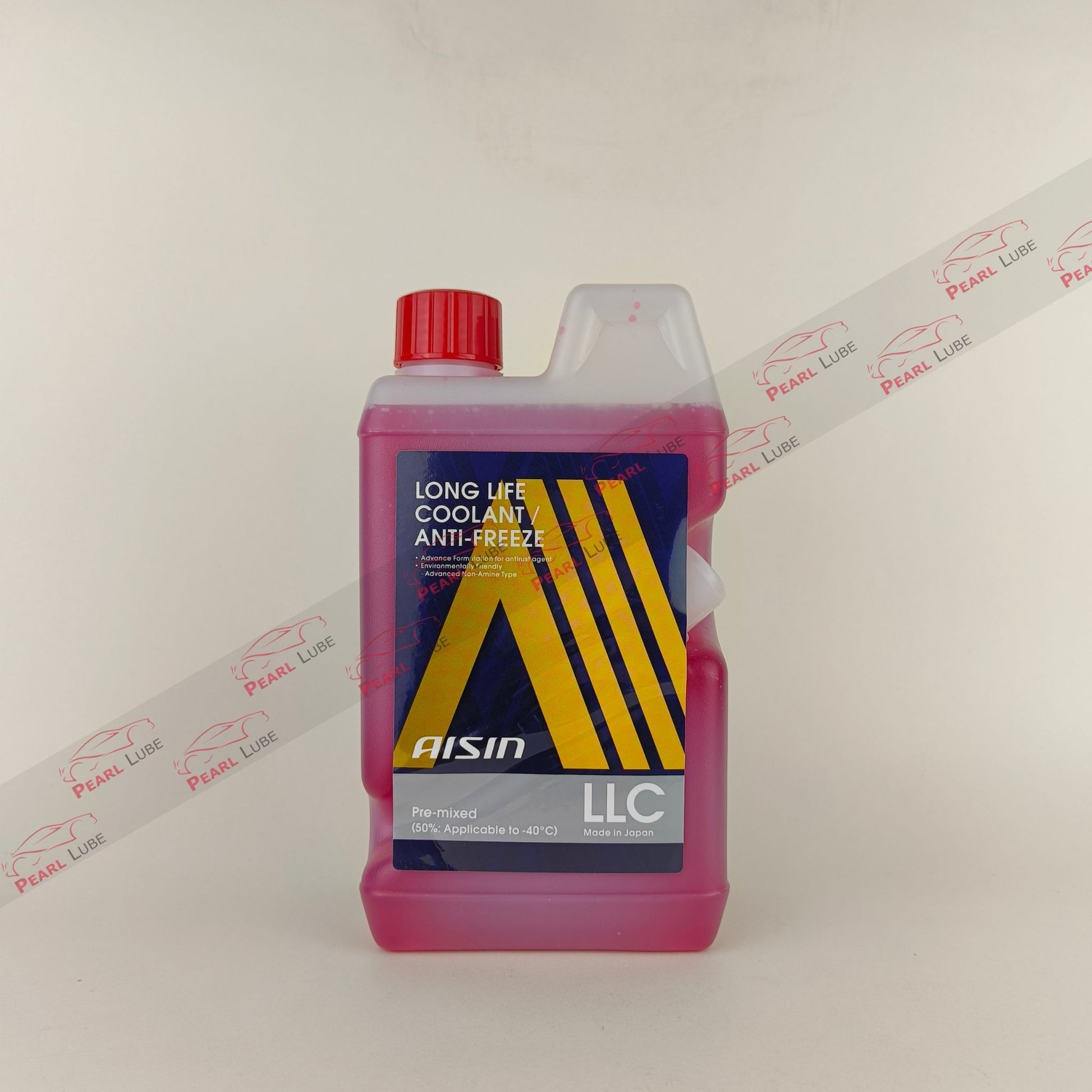 AISIN Antifreeze Long Life Coolant Red front side - 1L