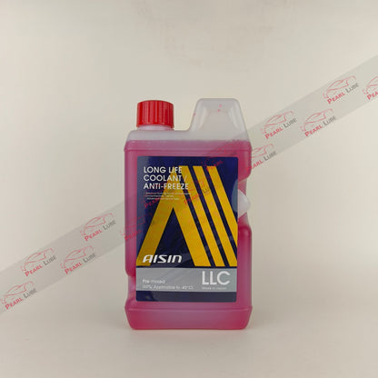AISIN Antifreeze Long Life Coolant Red front side - 1L