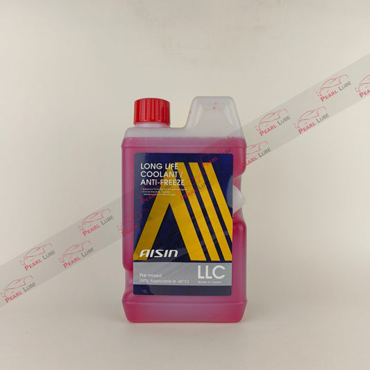 AISIN Antifreeze Long Life Coolant Red front side - 1L