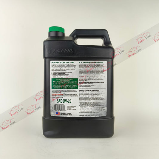 AMSOIL 0W-20 Signature Series Synthetic Engine Oil 3.78-litre back side