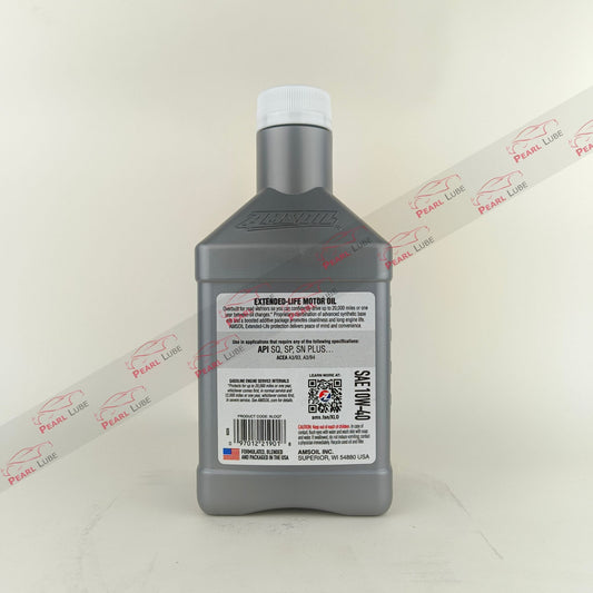 amsoil 10w40 extended life engine oil 946-millilitre back side