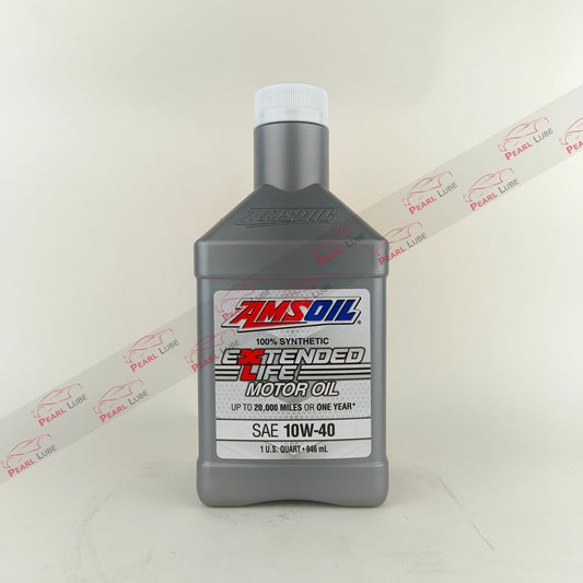 amsoil 10w40 extended life engine oil 946-millilitre front side
