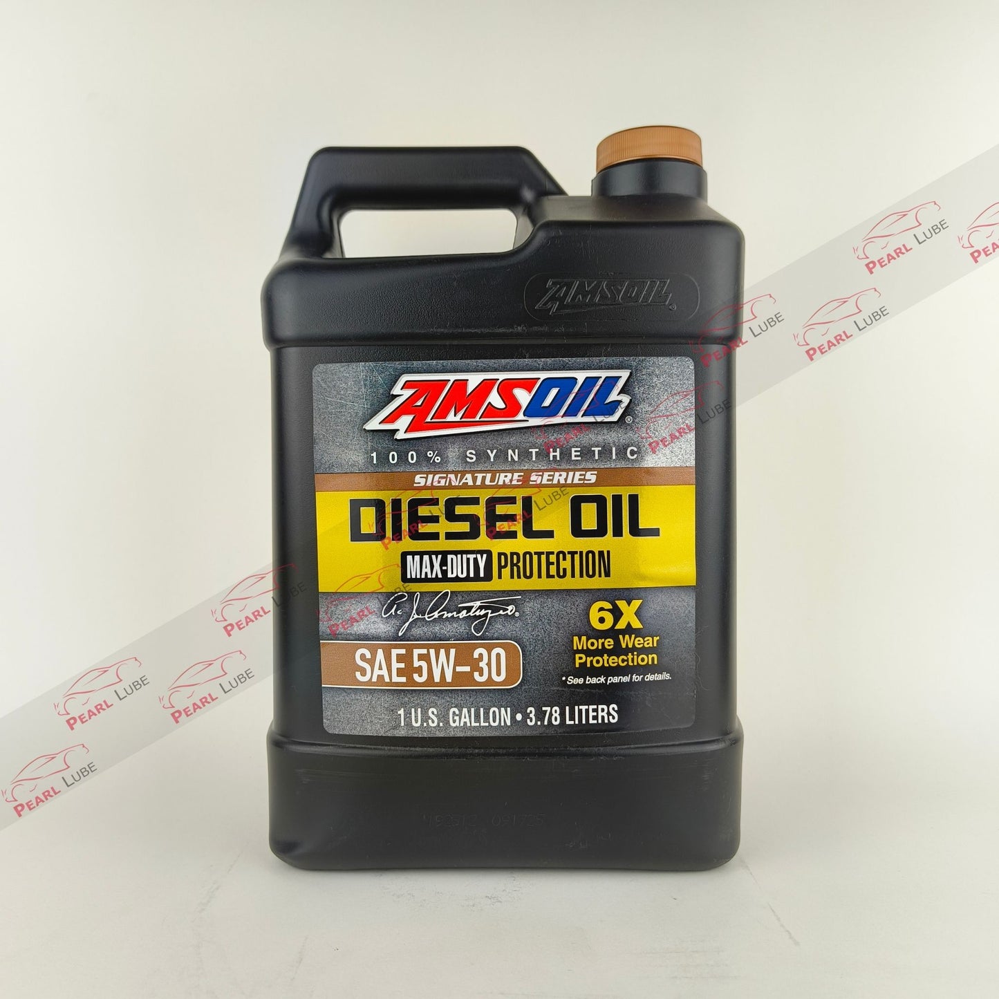 amsoil 5w30 signature series max-duty protection 3.78-litre diesel engine oil front side 