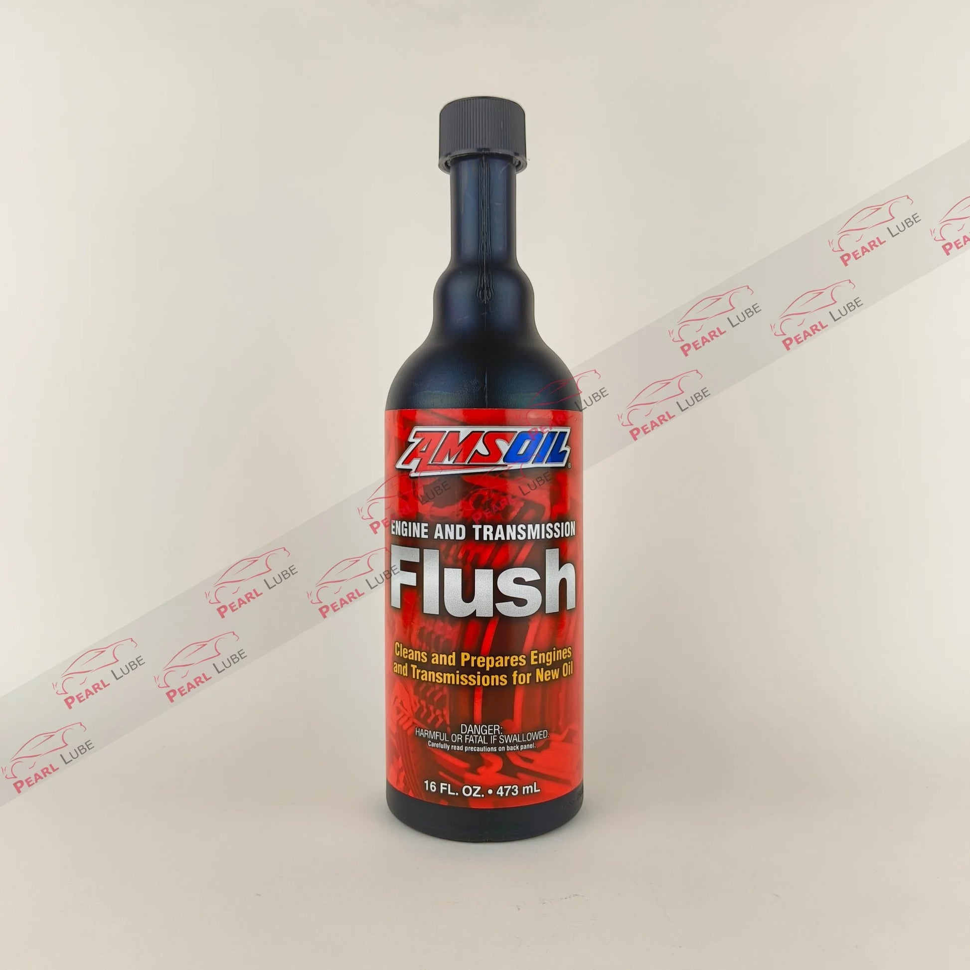 amsoil engine & transmission flush additive liquid bottle 473-millilitre front side