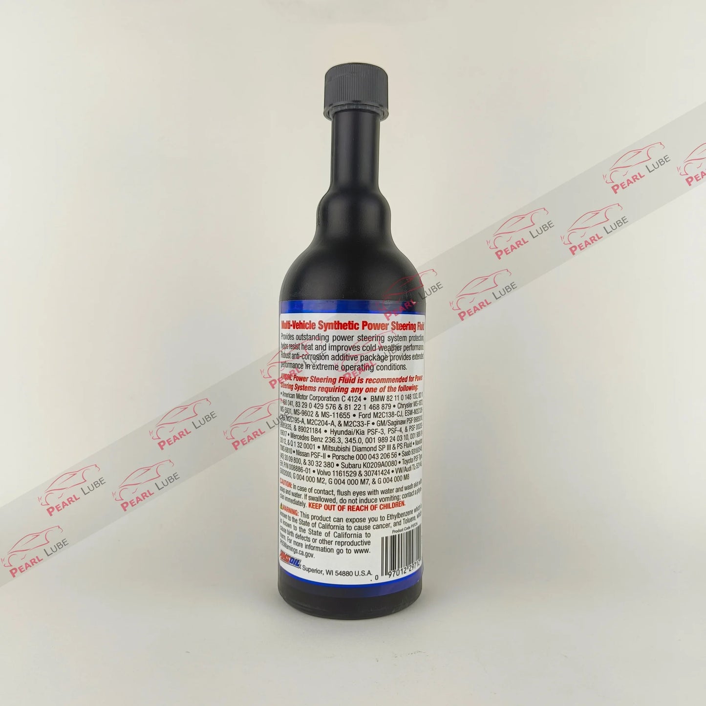 AMSOIL Multi-Vehicle Synthetic Power Steering Fluid 473-millilitre back side
