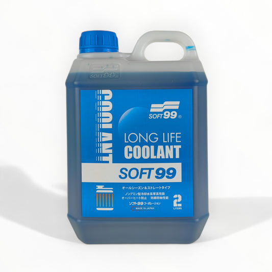 soft99 long life blue coolant liquid bottle 2-litre front side