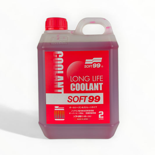 soft99 long life red coolant liquid bottle 2-litre front side