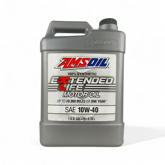 amsoil 10w-40 extended life engine oil 3.78-litre front side 