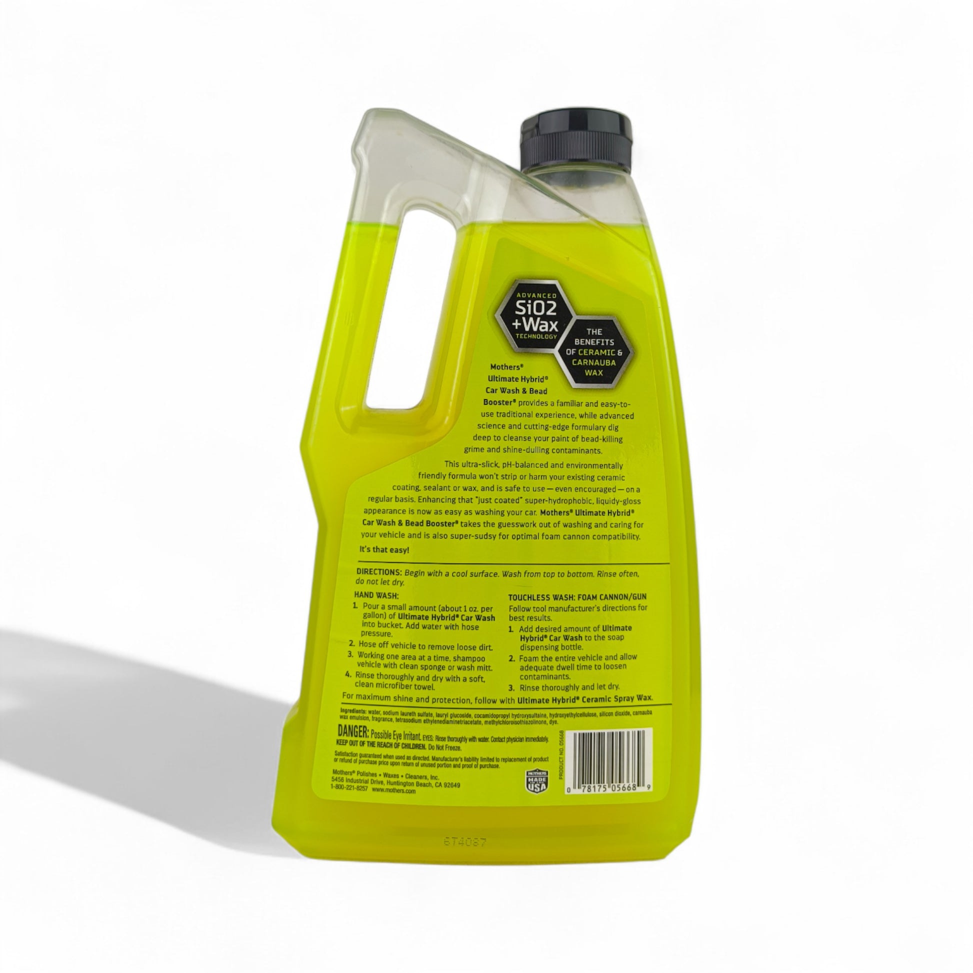 mothers ultimate hybrid bead booster car wash shampoo 1419.5-millilitre back side