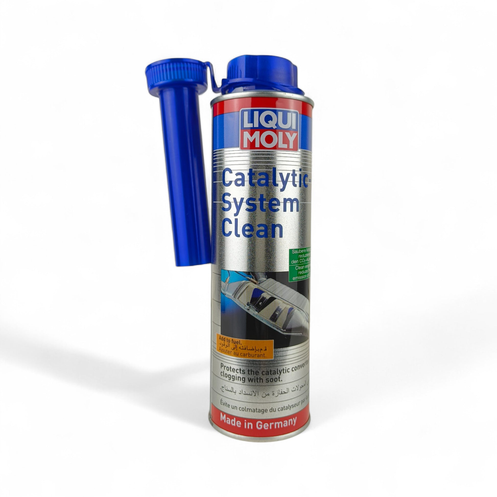 Liqui Moly catalytic system clean additive bottle 300-millilitre front side